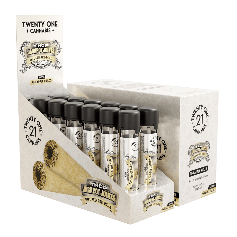 Twenty One - Prerolls - 1.75g - THCP - Jackpot Joints - 12ct Display - Pineapple Fields - Bandit Distribution