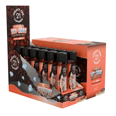 Twenty One - Prerolls - 2g - THCa - Icy Cones - Tropicana Muffinz (Hybrid) - Display - 12 Rolls - Bandit Distribution
