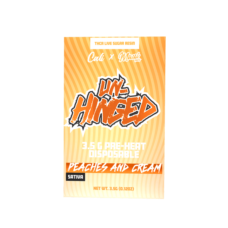 Un - Hinged Premium 3.5g Thca Live Sugar Resin Disposables - Peaches And Cream - Bandit Distribution
