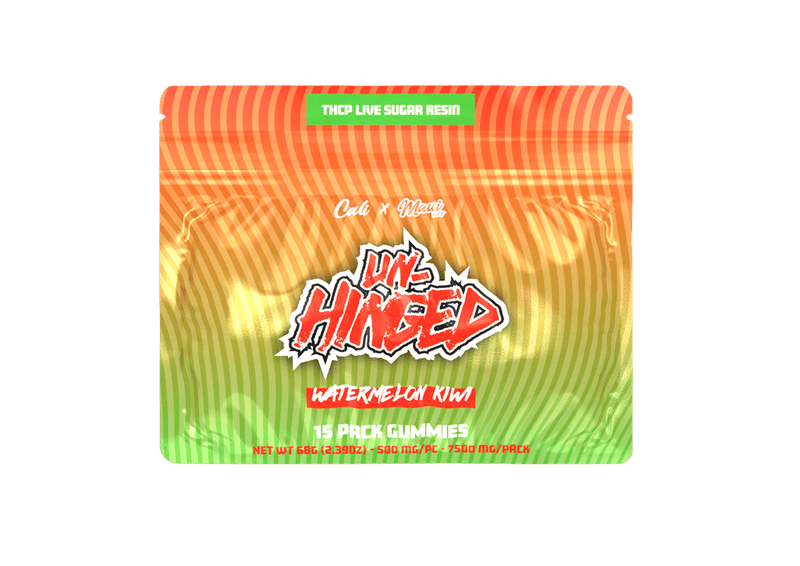 Un - Hinged Thcp Live Sugar Resin Gummies - 15ct - Watermelon Kiwi - Bandit Distribution