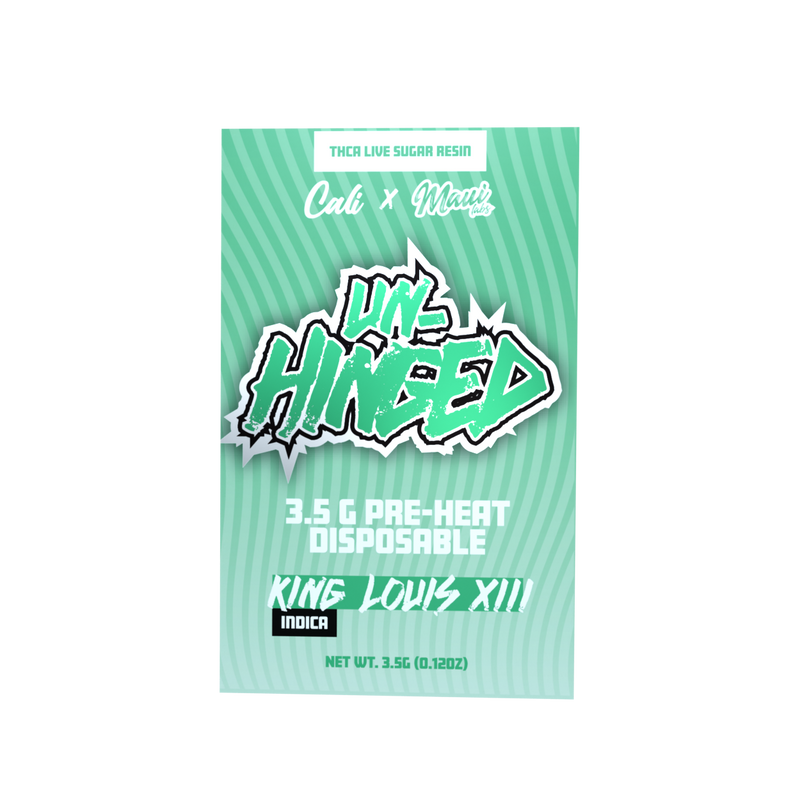Un-Hinged Premium 3.5g Thca Live Sugar Resin Disposables -  King Louis XIII