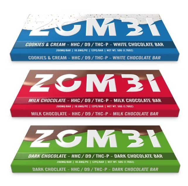 Zombi HHC/D9/THCP Chocolate Bars - 5 Options – Bandit Distribution