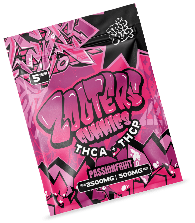 Zooters Gummies THCA+THCP 500mg - Passionfruit - Bandit Distribution