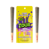 Zour Stash 2ct Diamond Infused THCA Pre Rolls - 10ct Display - Grape Bubblegum - Bandit Distribution