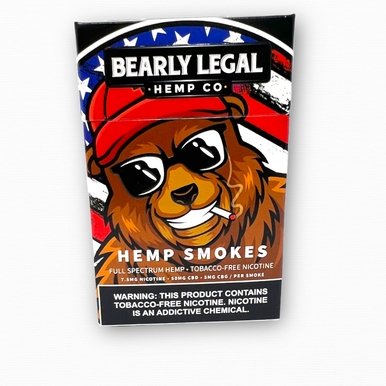 Bearly Legal Tobacco-Free Nicotine Infused Hemp Smokes - 1 Carton