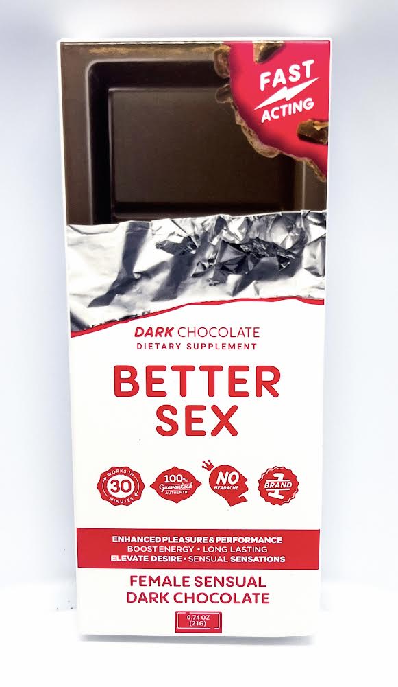 Better Sex Female Enhancement Dark Chocolate Bars - HempWholesaler.com