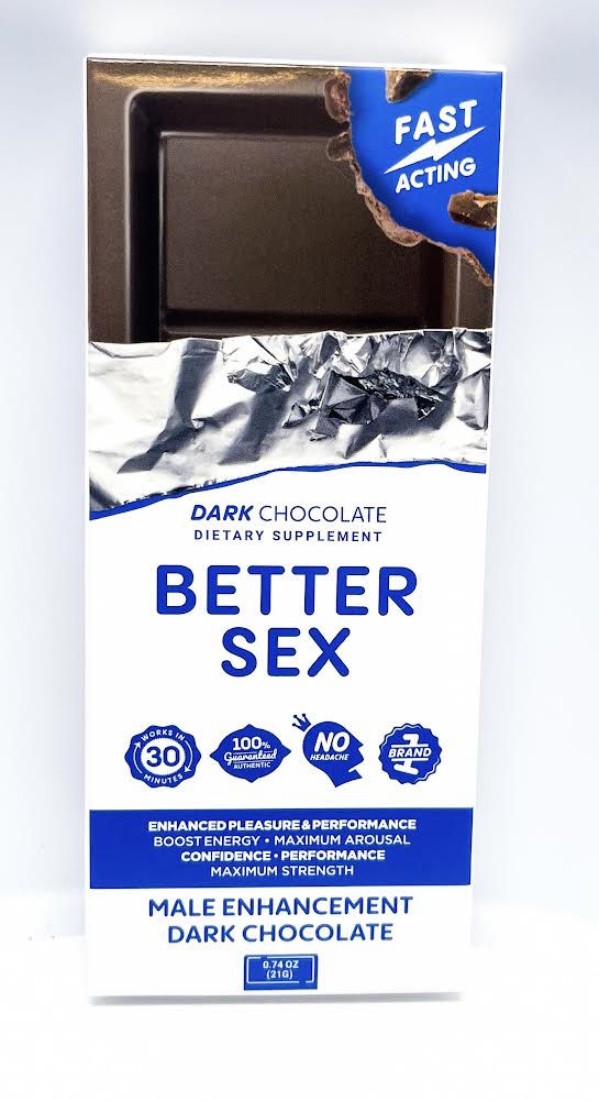 Better Sex Male Enhancement Dark Chocolate Bars - HempWholesaler.com