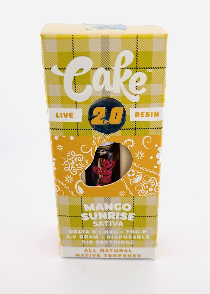 Cake 2g Cold Pack Blend Live Resin Carts - Mango Sunrise - Bandit Distribution