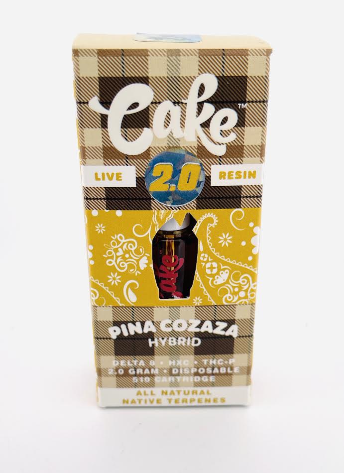Cake 2g Cold Pack Blend Live Resin Carts - Pina Cozaza - Bandit Distribution