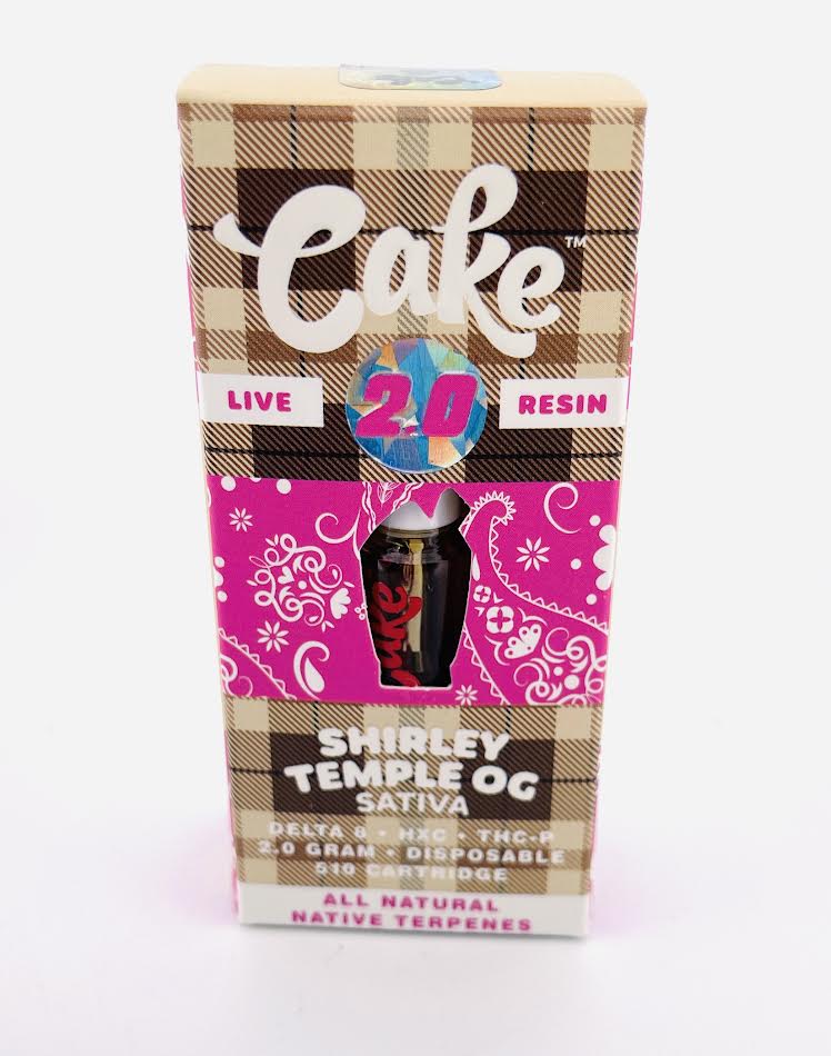 Cake 2g Cold Pack Blend Live Resin Carts - Shirley Temple OG - Bandit Distribution