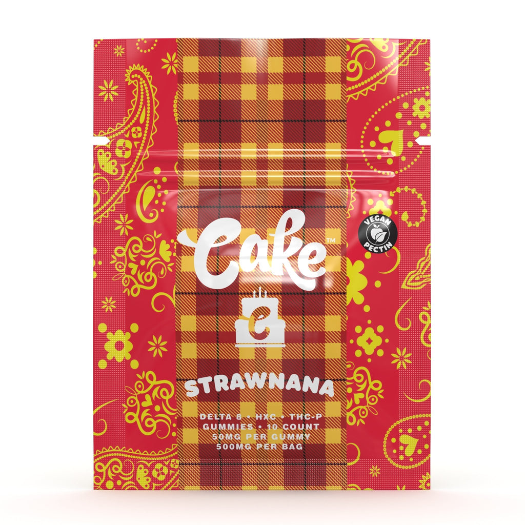 Cake Cold Pack Blend Gummies - 10ct - 500mg - Strawnana - Bandit Distribution