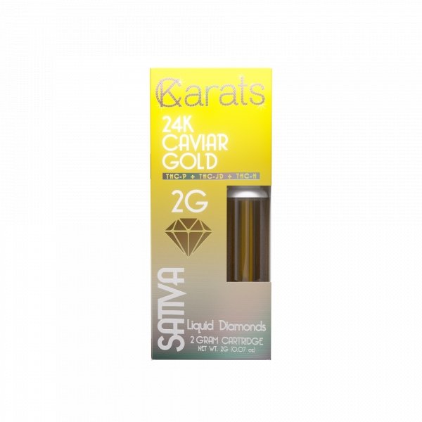 Carats 24K Caviar Gold Liquid Diamonds Cartridge 2G