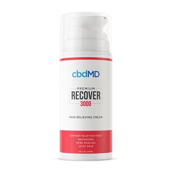 cbdMD Recover Topicals - Broad Spectrum Airless Pump - 3000mg - Bandit Distribution