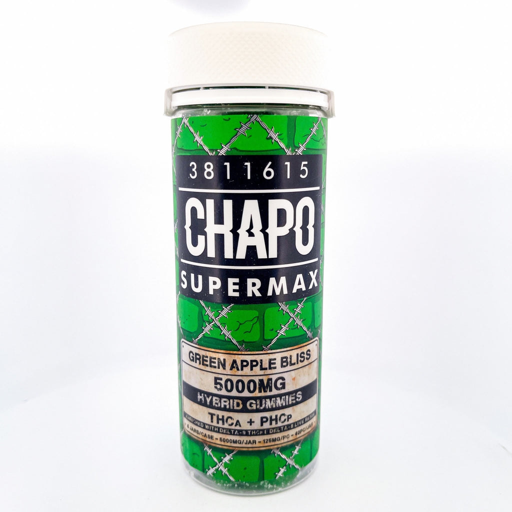 Chapo Extrax SuperMax 5000mg Gummies THCa+PHCp - Green Apple Bliss - Bandit Distribution