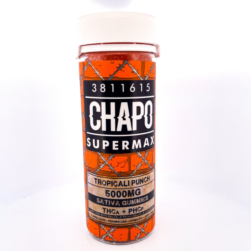 Chapo Extrax SuperMax 5000mg Gummies THCa+PHCp - Tropicali Punch - Bandit Distribution