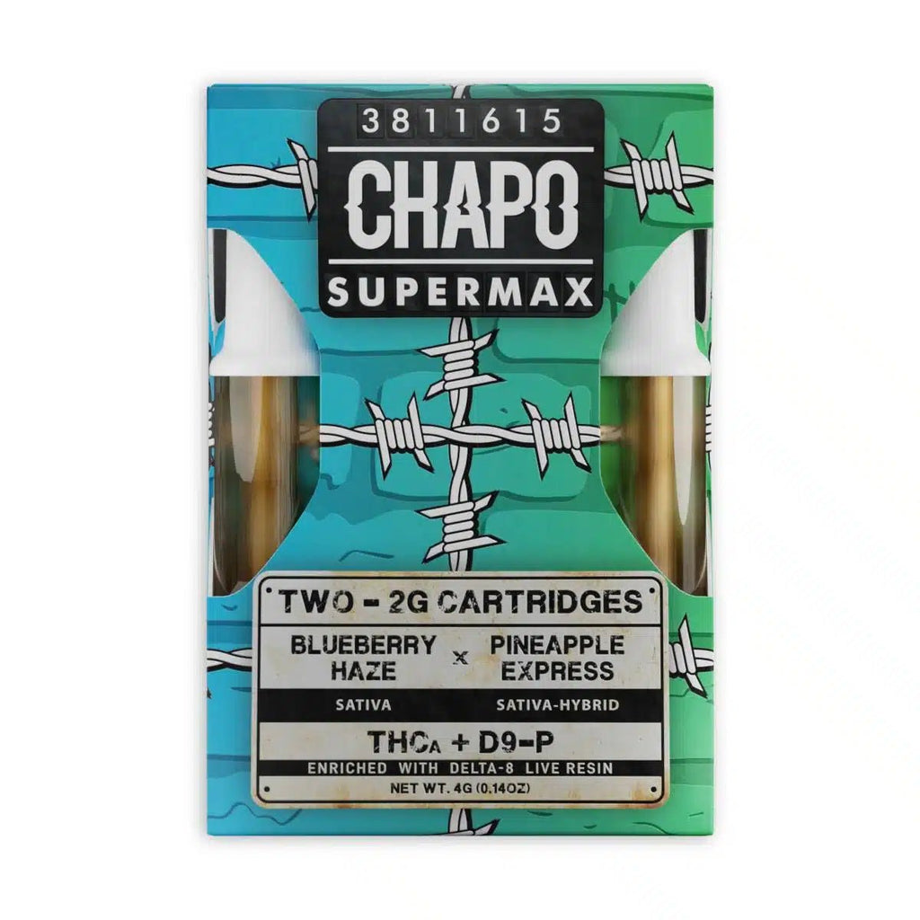 Chapo Extrax Supermax Duo Cartridges - Blueberry Haze + Pineapple Express - HempWholesaler.com