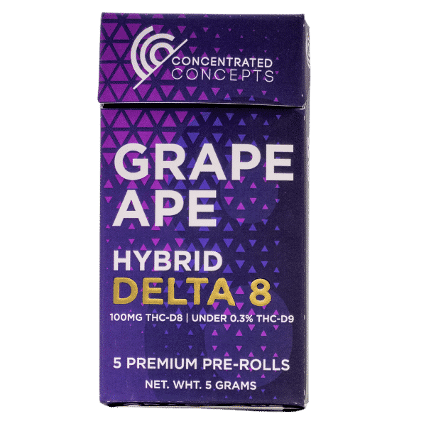 Concentrated Concepts - Grape Ape D8 Wrapped Pre-Roll (5 Pack)