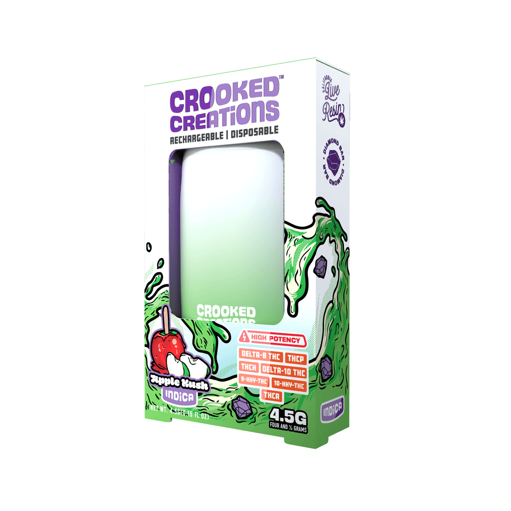 Crooked Creations 4.5g Live Diamond Bar - Apple Kush - Bandit Distribution