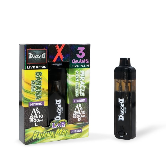 Dazed8 3g Live Resin Disposable - Banana Mac Blend - D10D6A/D8/D9/D10