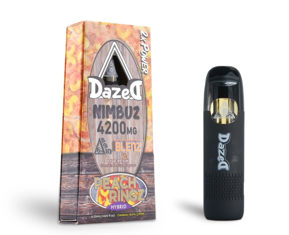 Dazed8 - Nimbuz Blenz Live Resin Disposable (4.2 Grams) - Peach Ringz - Bandit Distribution