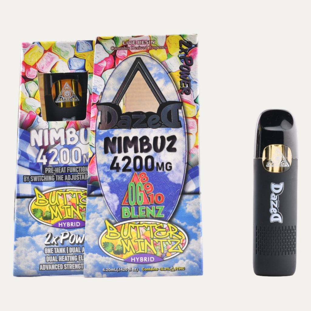 Dazed8 - Nimbuz D9O Disposable (4.2 Grams) - Butter Mintz OG - Bandit Distribution