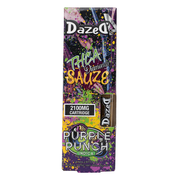 DazedA THCA Diamond Sauze Carts 2g - Purple Punch - Bandit Distribution