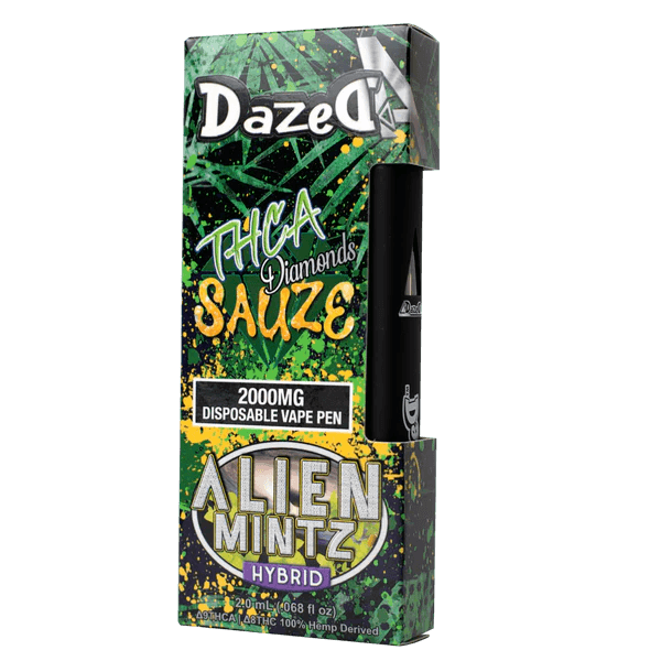 DazedA THCA Diamond Sauze Disposables - Alien Mintz 2g - Bandit Distribution