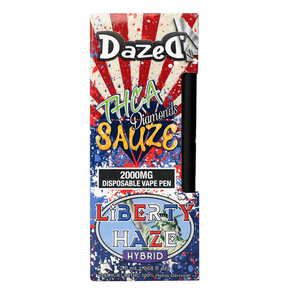 DazedA THCA Diamond Sauze Disposables - Liberty Haze 2g - Bandit Distribution