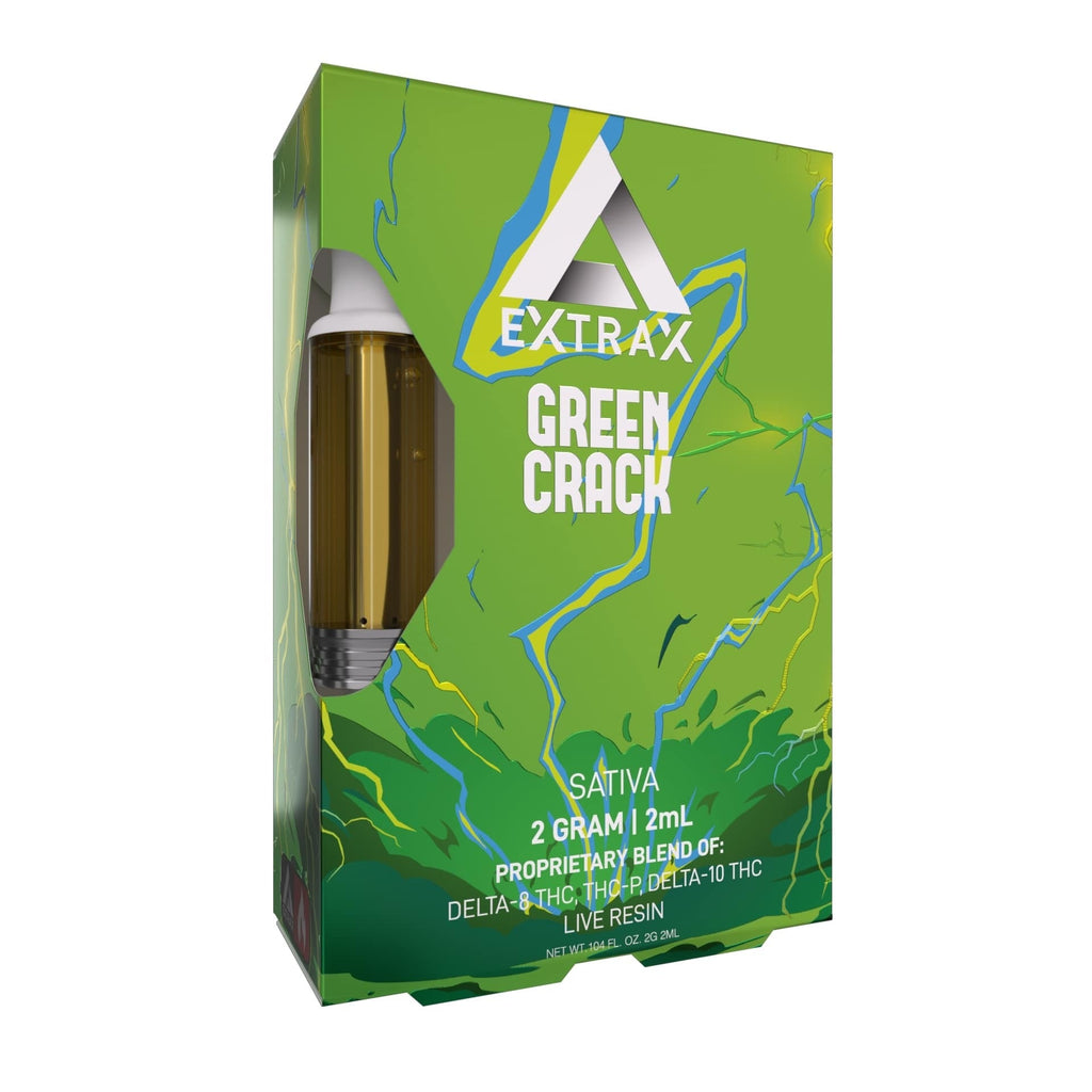 Delta Extrax - 2g Blends w/ Live Resin Cartridges - Green Crack (D8/D10/THCP)
