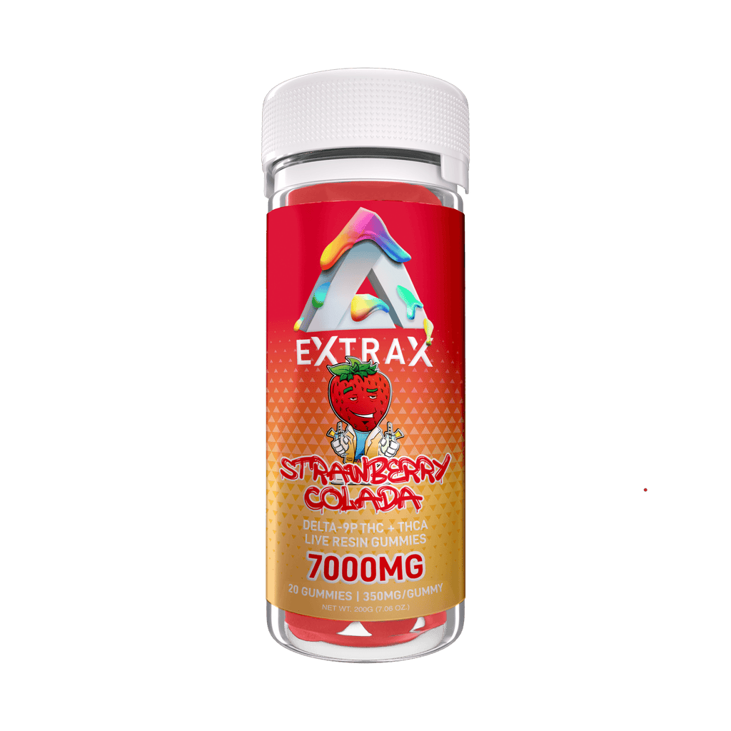 Delta Extrax Adios Blend Gummies 7000mg - Strawberry Colada - Bandit Distribution