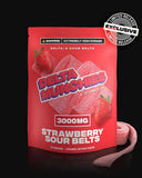 Delta Munchies - 3000mg Delta 8 Sour Belts Strawberry
