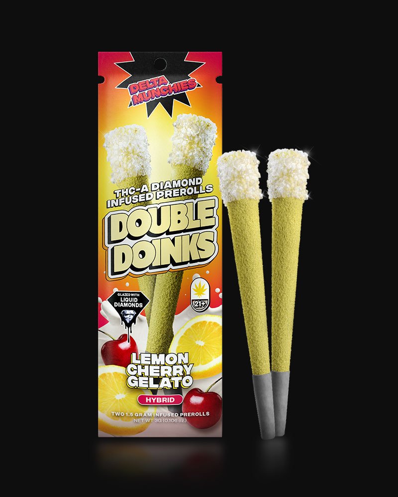 Delta Munchies Double Doinks THCa Diamond Infused Pre Rolls 2pk Le