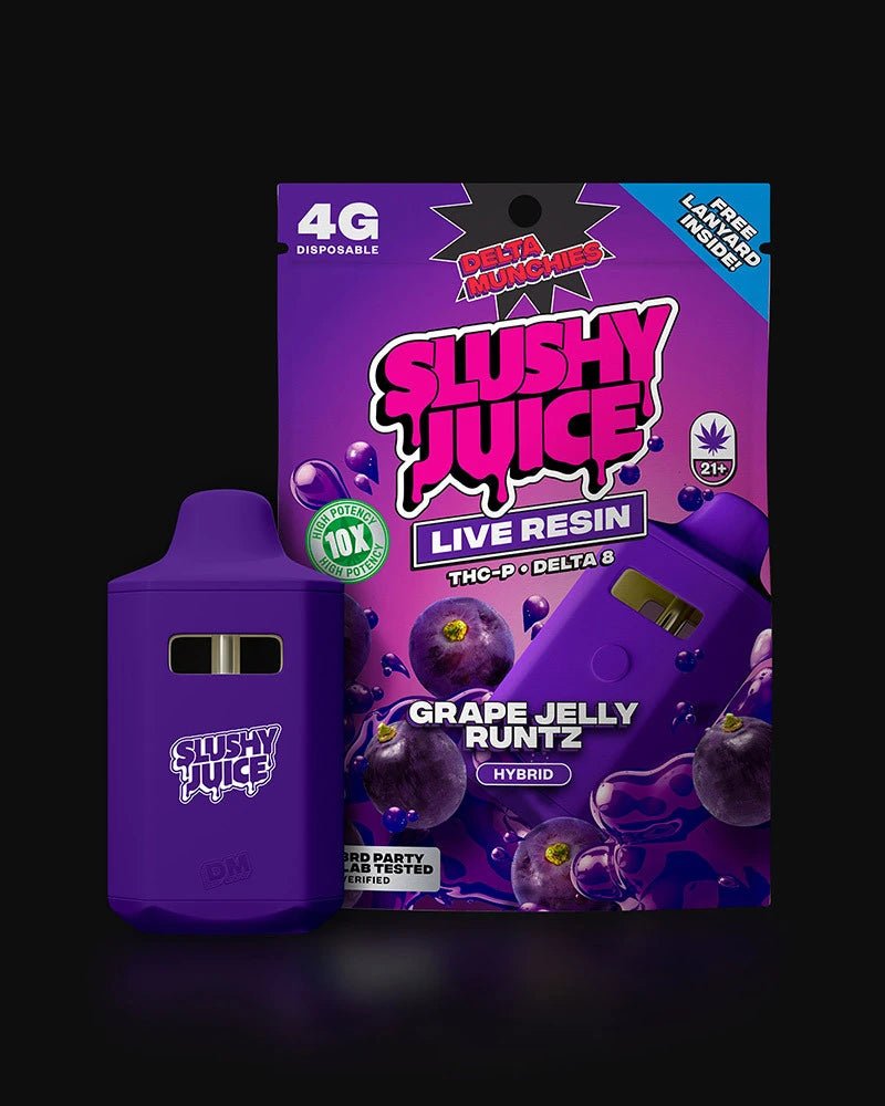 Delta Munchies Slushy Juice 4G THC-P Vape - Grape Jelly Runtz - HempWholesaler.com