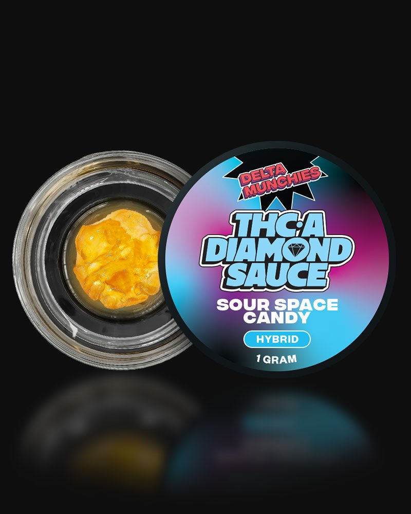 Delta Munchies THC-A Diamond Sauce - Sour Space Candy - Bandit Distribution
