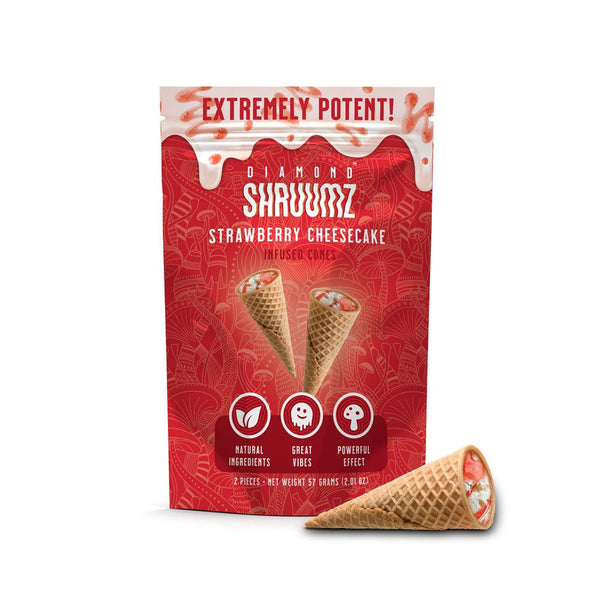 Diamond Shruumz Infused Cones Strawberry Cheesecake 2pc