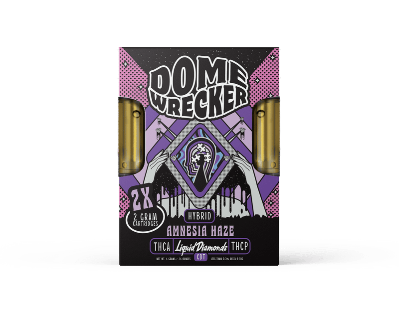 Domewrecker 2X2G Cartridges - Amnesia Haze (Hybrid) - HempWholesaler.com