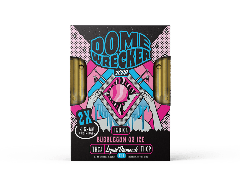 Domewrecker 2X2G Cartridges - Bubblegum OG Ice (Indica) - HempWholesaler.com