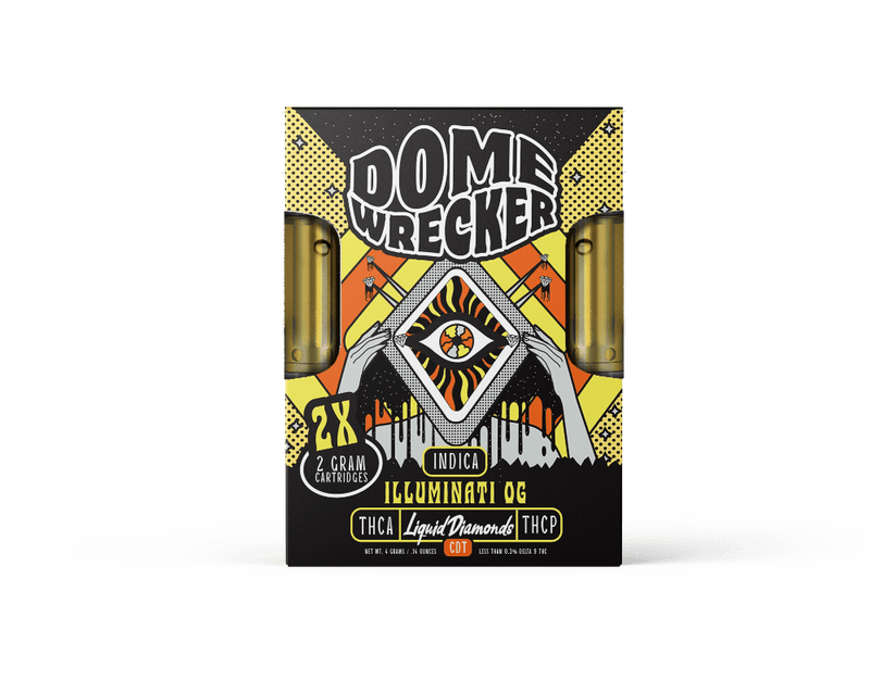 Domewrecker 2X2G Cartridges - Illuminati OG (Indica) - HempWholesaler.com