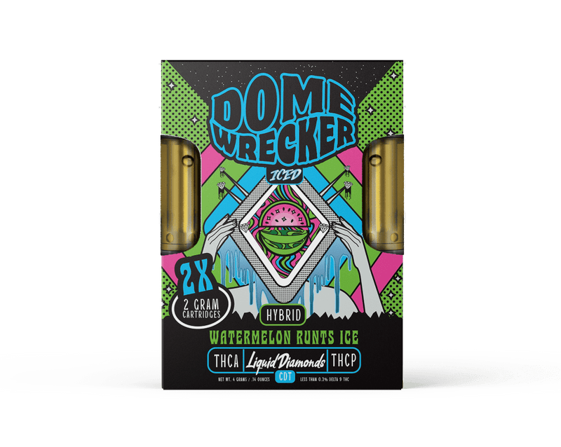 Domewrecker 2X2G Cartridges - Watermelon Runts Ice (Hybrid) - HempWholesaler.com