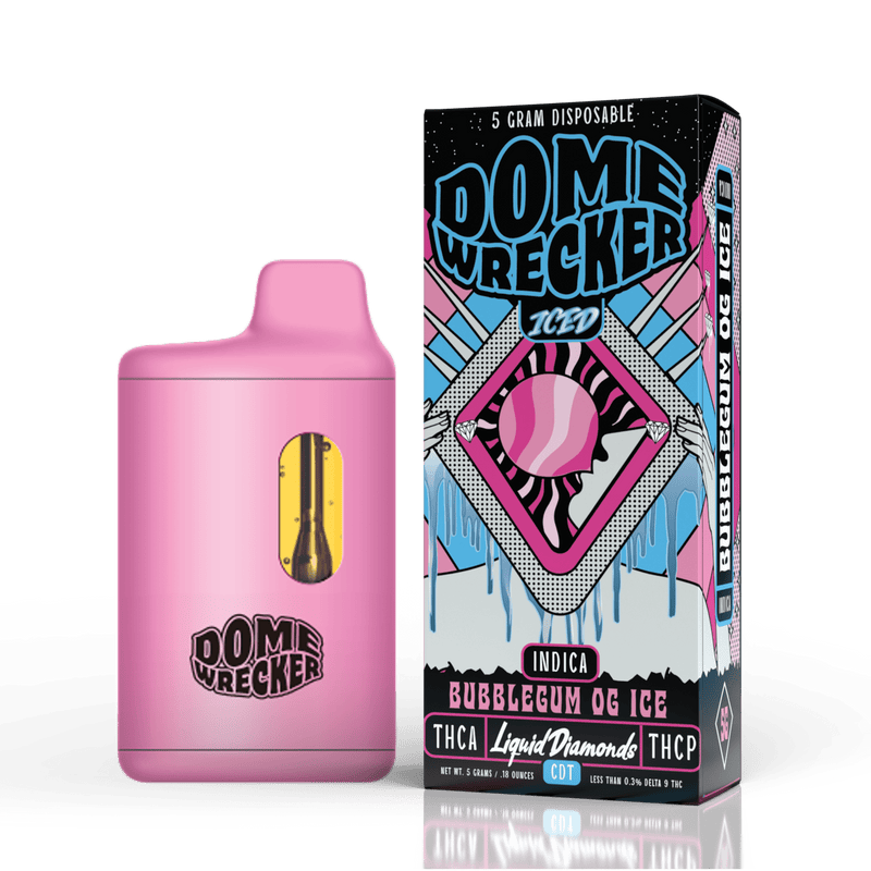 Domewrecker THCa Liquid Diamonds Disposable - 5G - Bubblegum OG Ice (Indica) - HempWholesaler.com