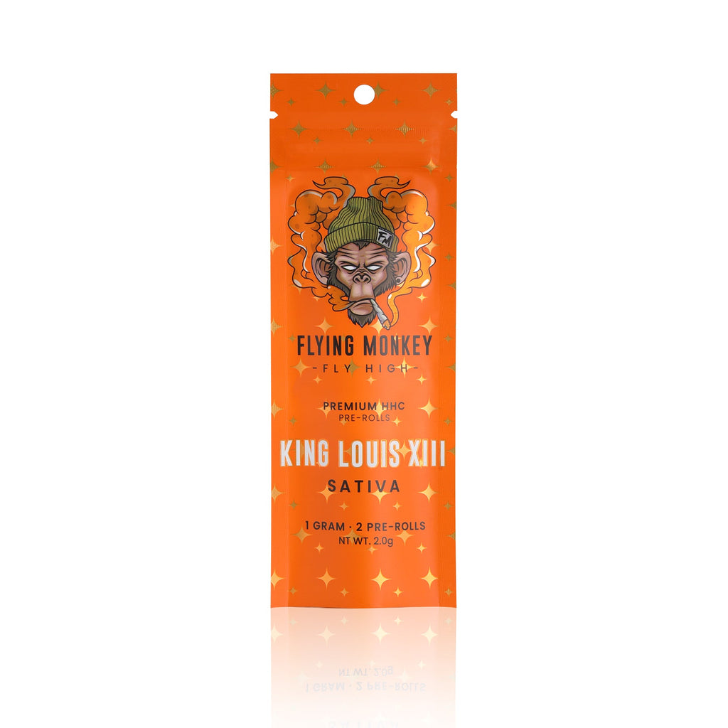 Flying Monkey 1g HHC Infused Pre Rolls (2ct) King Louis XIII