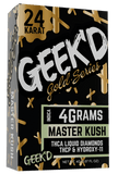Geek'D Gold Series 4g Disposable - Thca Liquid Diamonds/ThcP/Hydroxy- 11 - Master Kush