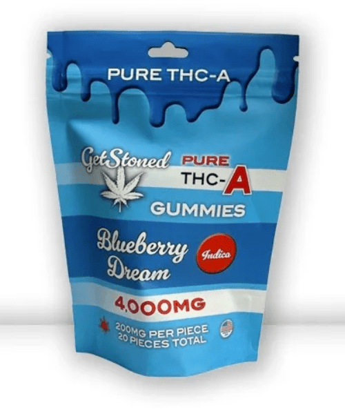 Get Stoned THCA Gummies - 20ct - 4000mg - Blueberry Dream - Bandit Distribution