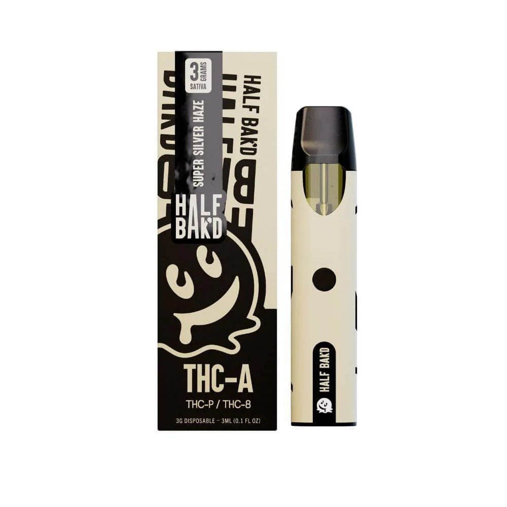 Half Bak'd - 3G THC-A Disposable - Super Silver Haze (Sativa) - Bandit Distribution
