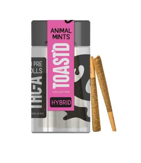 Half Bakd - Animal Mints - TOAST'D THC-A Pre-Rolls -Sativa - Bandit Distribution