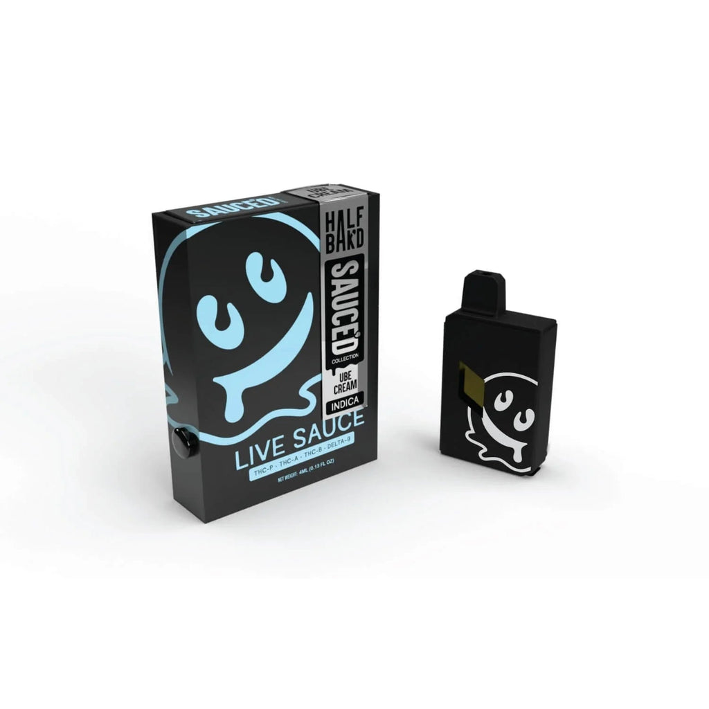 half baked disposable vape Half Bak'd Sauced Exotix THCA Live Resin Cartridge | Honey OZ - 2g main image 0