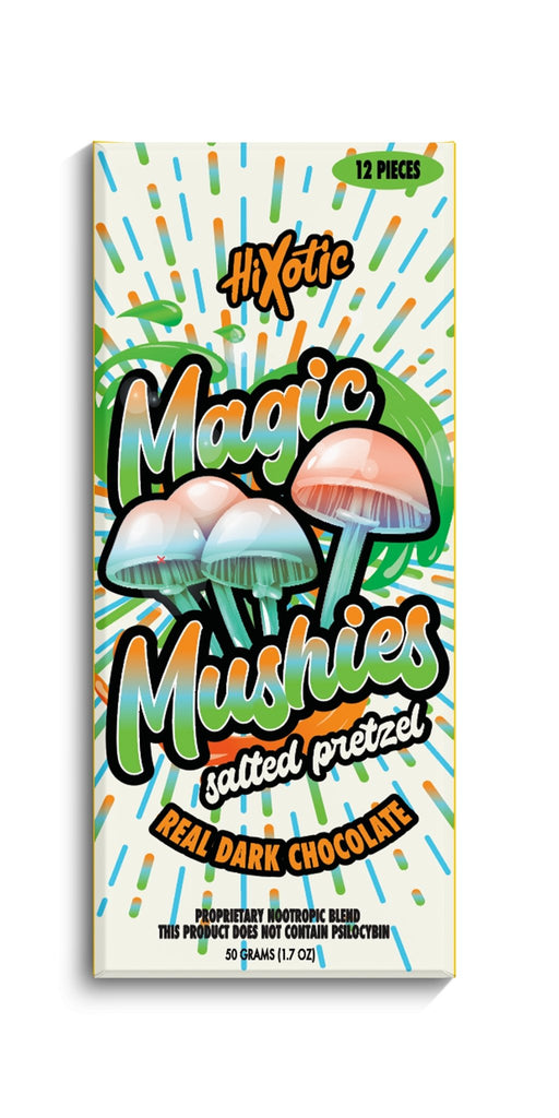Hixotic Magic Mushies Chocolate Bar - Salted Pretzel - Bandit Distribution