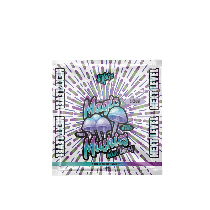 Hixotic Magic Mushies Gummies 2ct (20 Pack Display) - Kiwi Berry - HempWholesaler.com