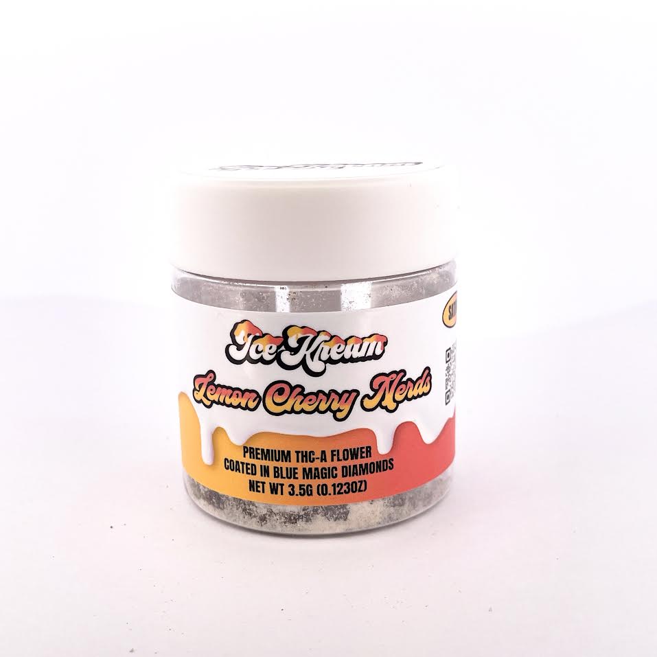 Ice Kream Thca Flower w/ Dusted Diamond 3.5g - Lemon Cherry Nerdz - HempWholesaler.com