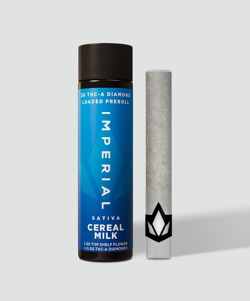 Imperial 2G THC-A Diamond Loaded PreRoll - Cereal Milk - HempWholesaler.com